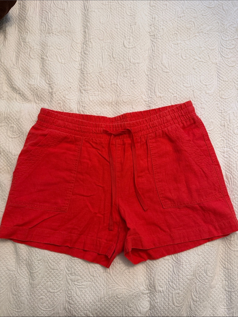 Women's Coral Drawstring Casual Shorts